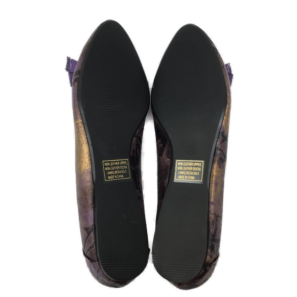 VG Design Kolage Purple Slip On Leather Look Ballet Flat Ladies Size 39 NEW