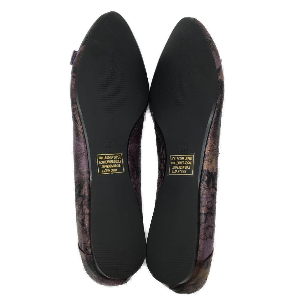 VG Design Kolage Purple Slip On Leather Look Ballet Flat Ladies Size 40 NEW