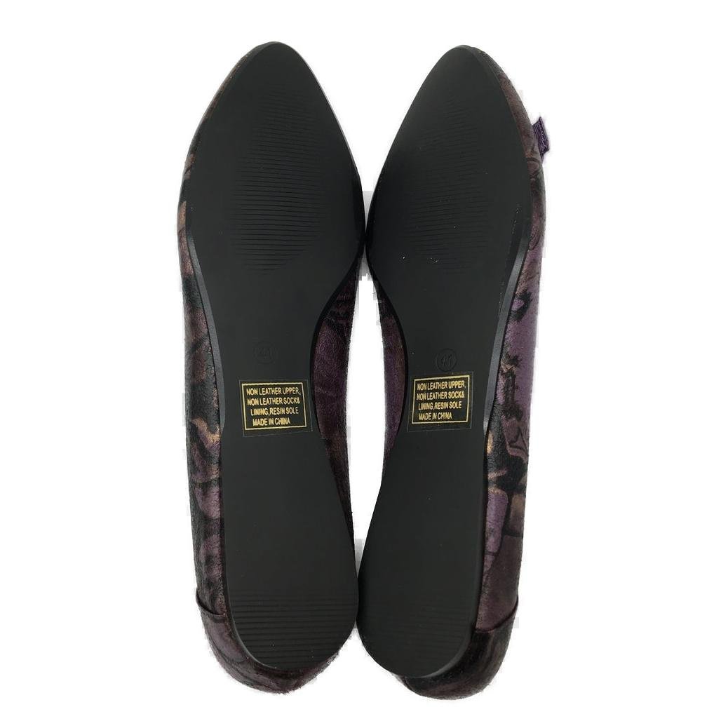 VG Design Kolage Purple Slip On Leather Look Ballet Flat Ladies Size 41 NEW