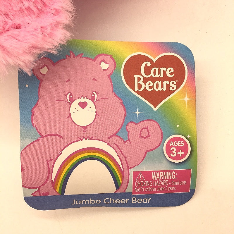 Kids Care Bears Pink Jumbo Cheer Soft Plushy Teddy Bear NEW