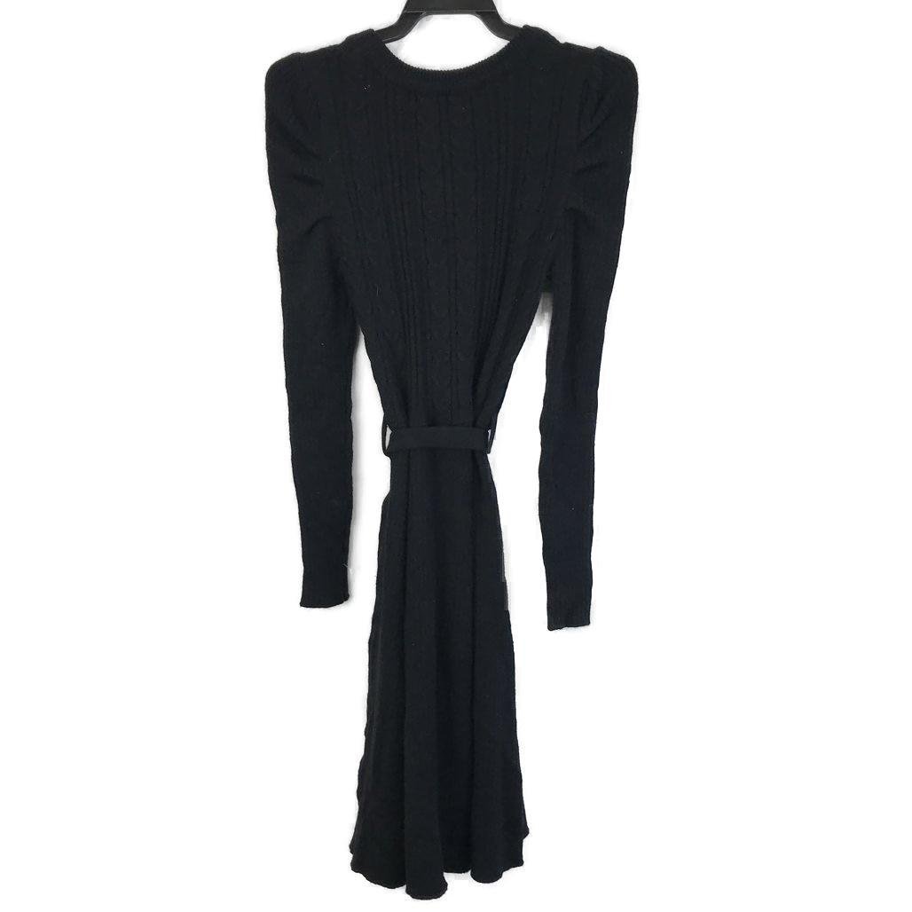 Sunny Girl Womens Black Mid Lenght Knit Long Sleeve Dress Size M NEW