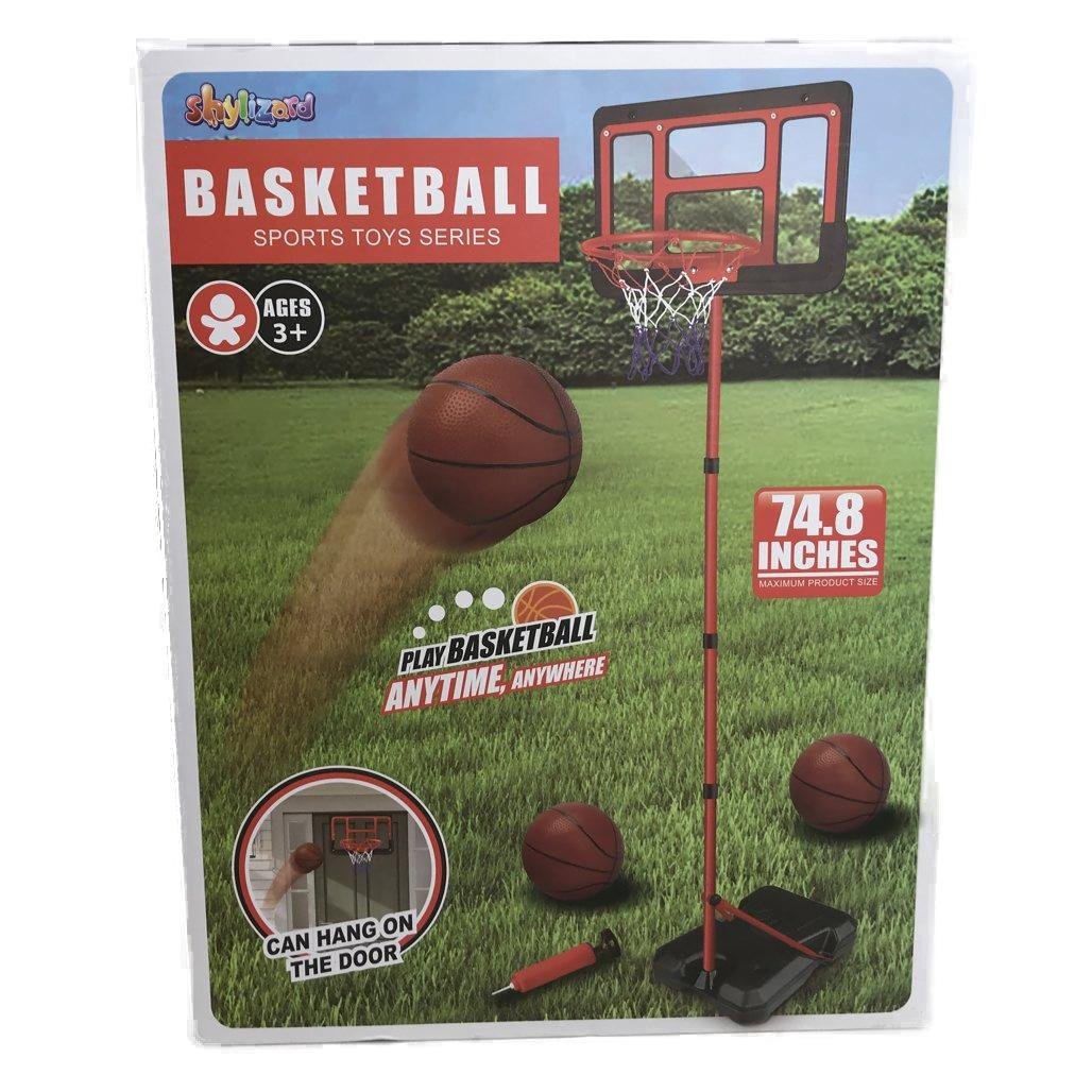 Shylizard Kids Mini Basketball Adjustable Hook 74.8 Inches Age 3+ NEW