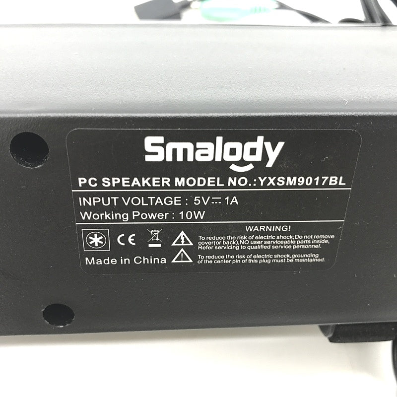 Smalody Black PC / Computer Powerful Soundbar Speaker LED Light Effects NEW