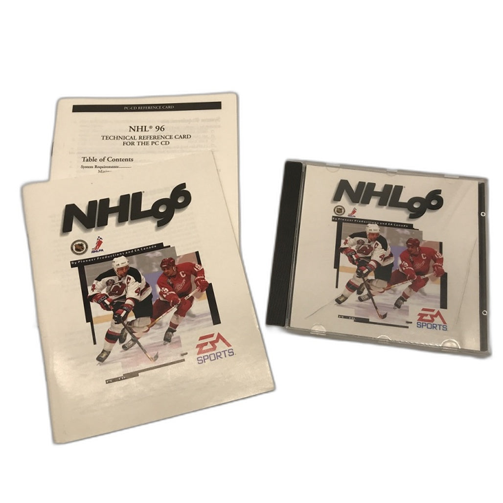 NHL 96 Hockey EA Sports Video Game PC-CD Vintage