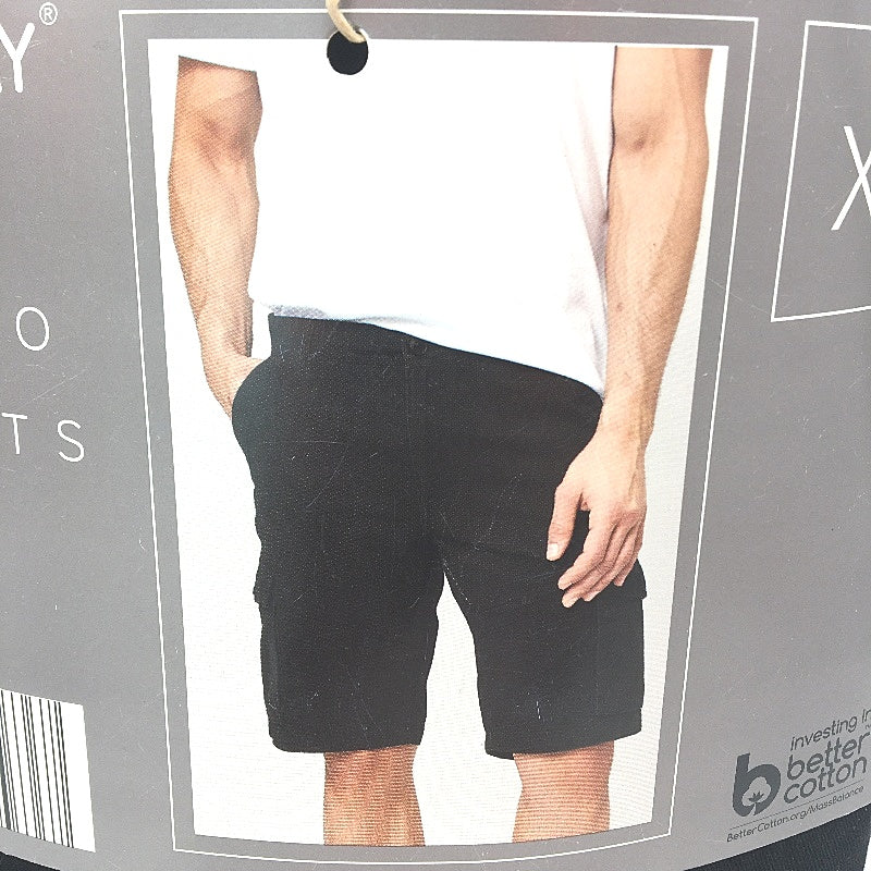 Westbay Mens 100 % Cotton Black Cargo Shorts Size XL NEW