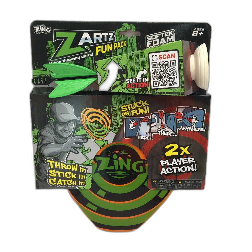 Unisex Zing Zarts Fun Game for 2 Players with 2 Hand Targets 1 Zart NEW