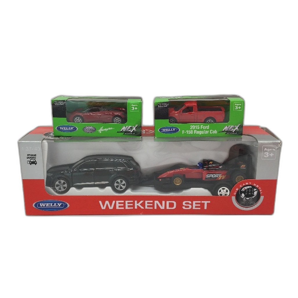 Welly Weekend Set of 3 Nex Exploration Car Models Age 3+ NEW