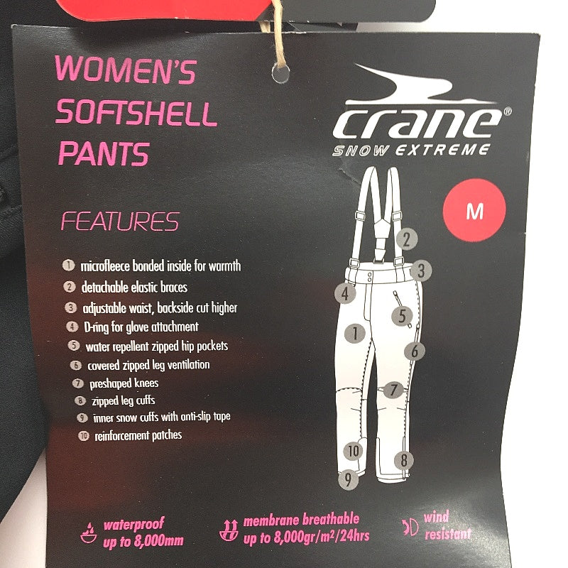 Crane Extreme Women's Black Waterproof Pants Size M NEW