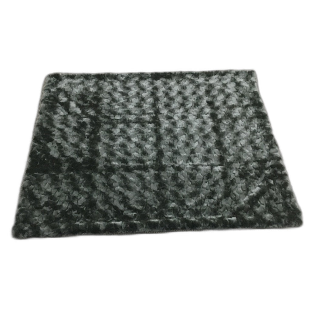 Kirkton House Plush Black Soft Faux Fur Blanket 148x125cm NEW