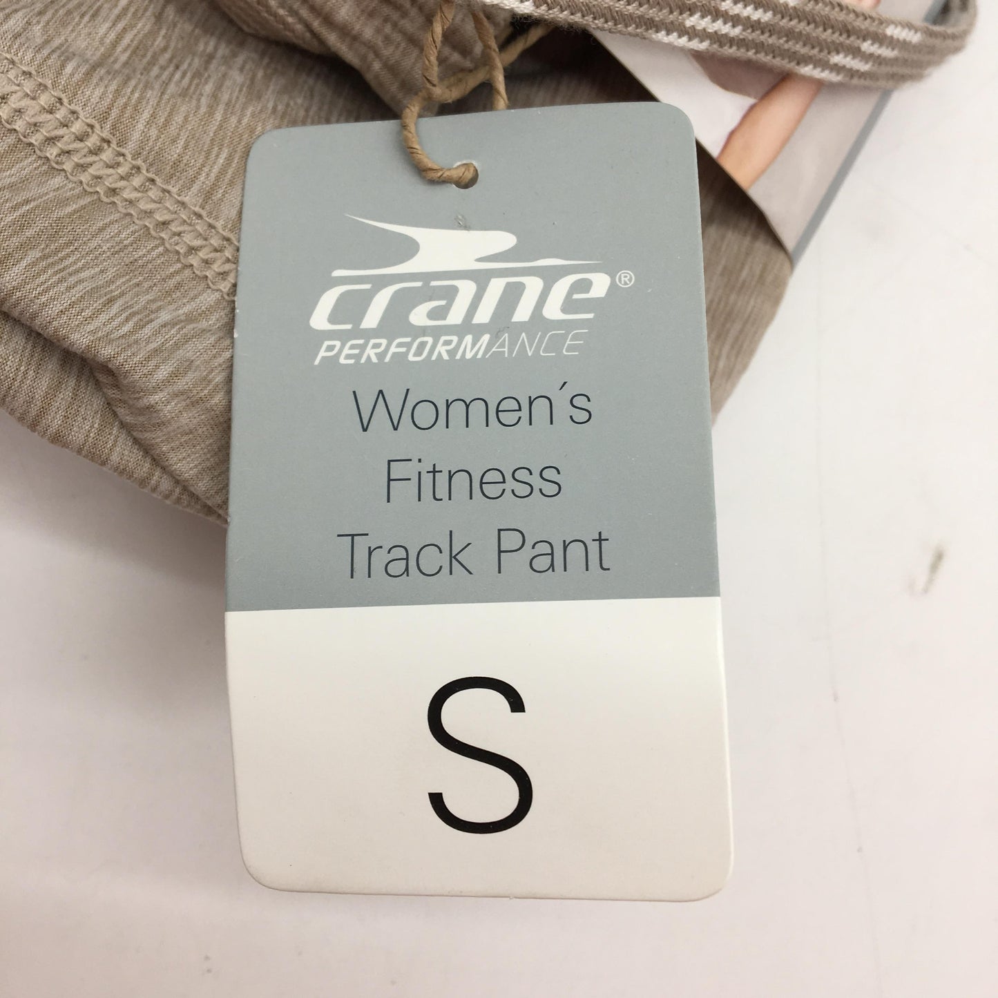 Crane Performance Womens Fitness Beige Track Pants Size S NEW