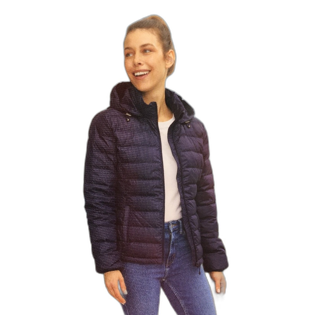 Crane Performance Womens Water Repellent Navy Down Jacket Size L NEW