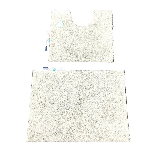 Kirkton House 2pc Mint Green Toilet & Bathroom Microfibre Bath Mat Set NEW