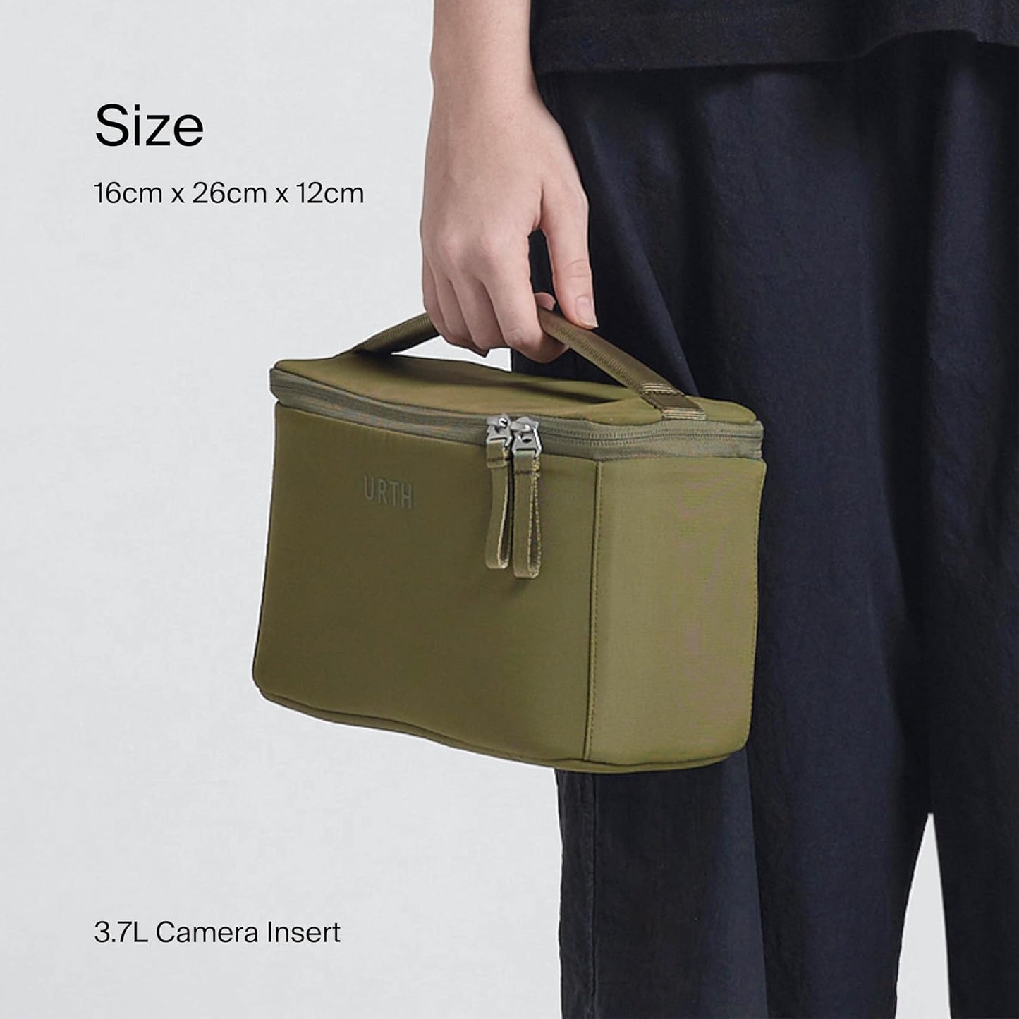 Urth Arkose 3.7L Camera Insert Bag Padded Water Resistant Green DSLR SLR NEW