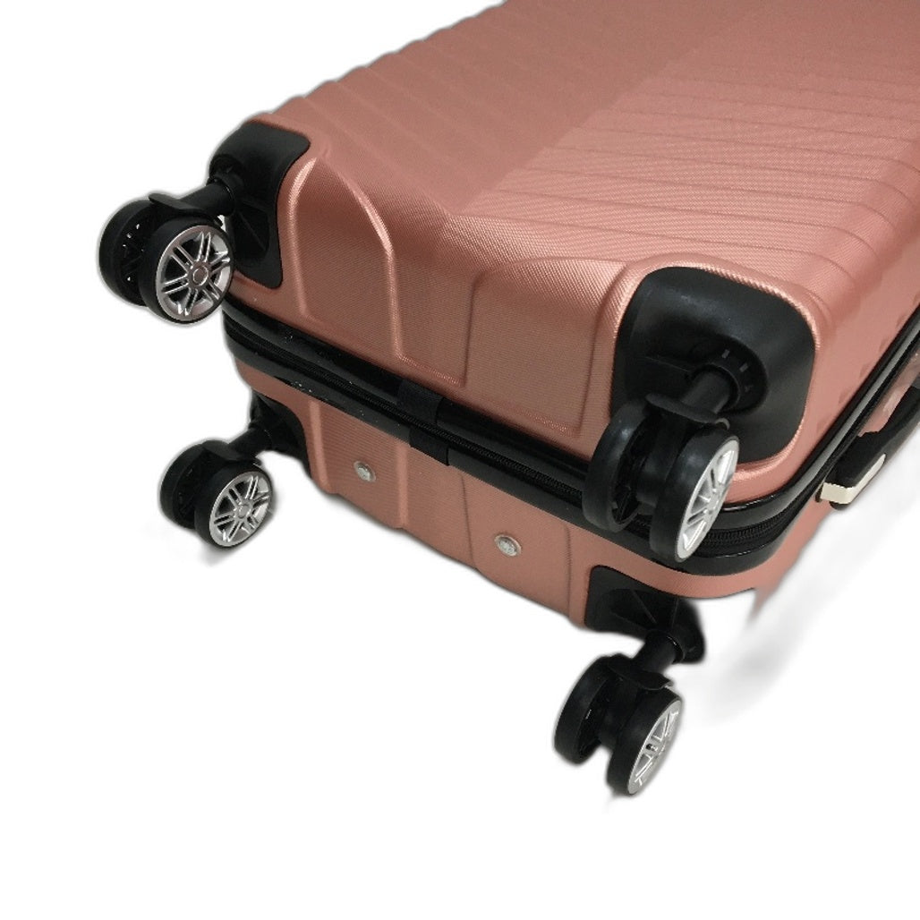Slimbridge 20" 50cm Carry On Spinner Wheel Travel Luggage Rose Pink Suitcase NEW