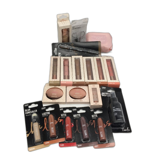 19 Piece BULK LOT- OXX Cosmetics Brush Kits & Assorted Make Up Items NEW