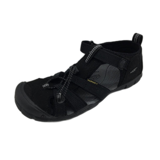 Keen Seacamp II CNX Youth Black Mesh Lined Sandals US 4 EU 36 22.5cm NEW