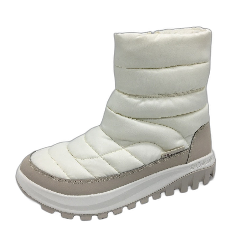 Columbia White Snowtrot Size Zip Mid Snow Boots Ladies US 10 EUR 41 NEW