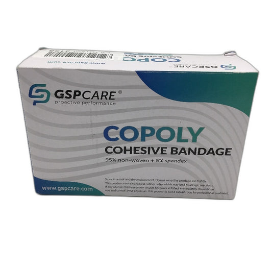 GSP Care 6 x Copoly Black Kinesiology Tape Cohesive Bandage Pack  NEW
