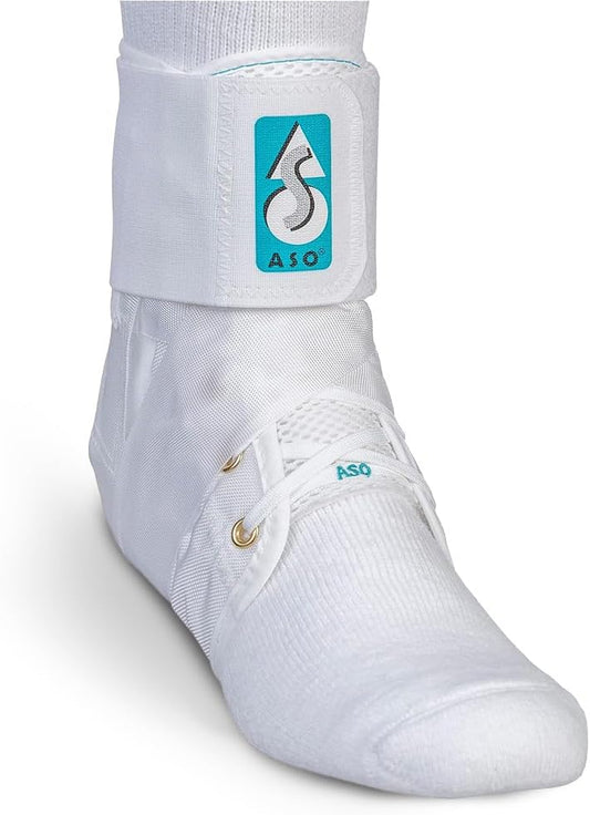 Med Spec White ASO Ankle Stabilizer CoolFlex Padding Adult Medium Bilateral NEW