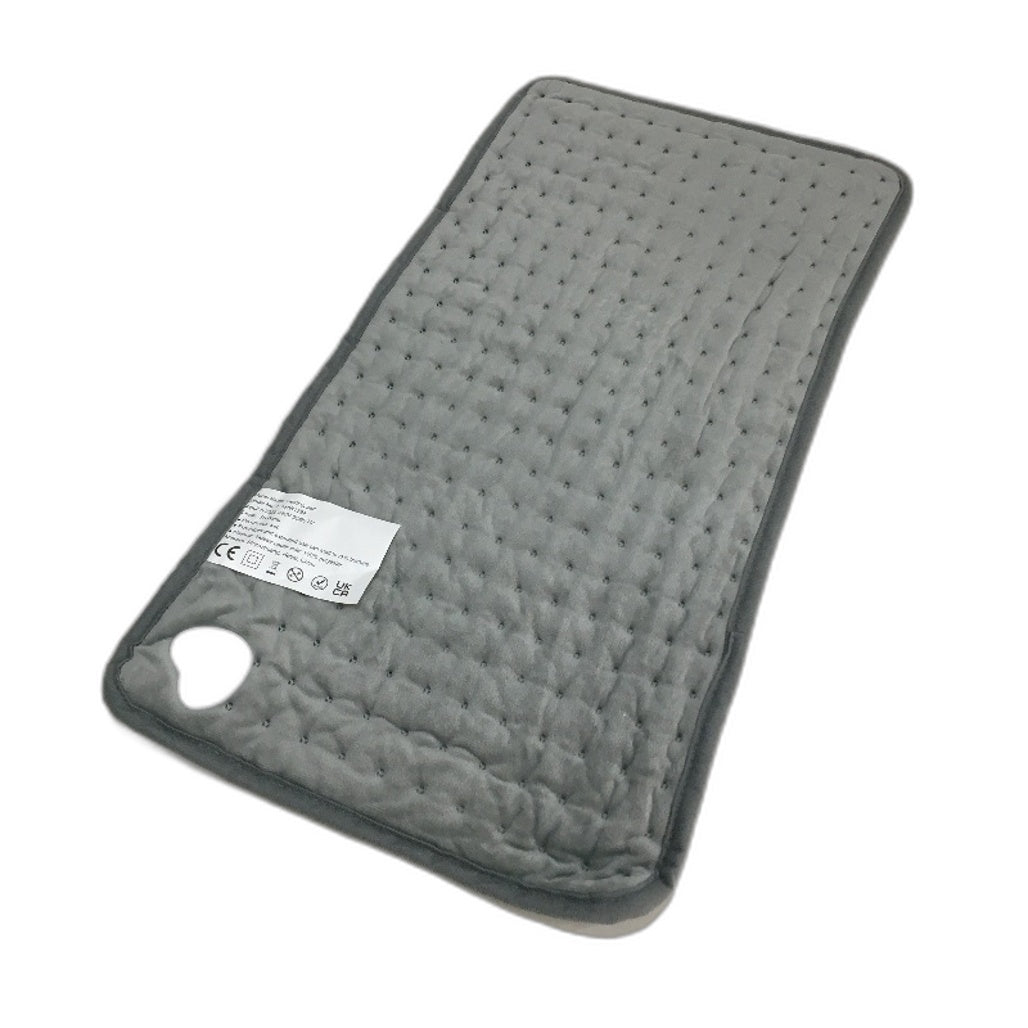 75 Watt Soft Plush Comfort Electrical Heating Pad for Pain Relief in Grey NEW