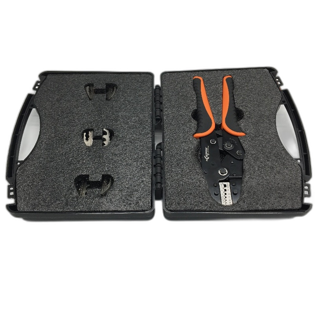 KF CPTEC Crimping Tool for Open Barrel Non-Insulated Flat Terminals AWG22-10 NEW