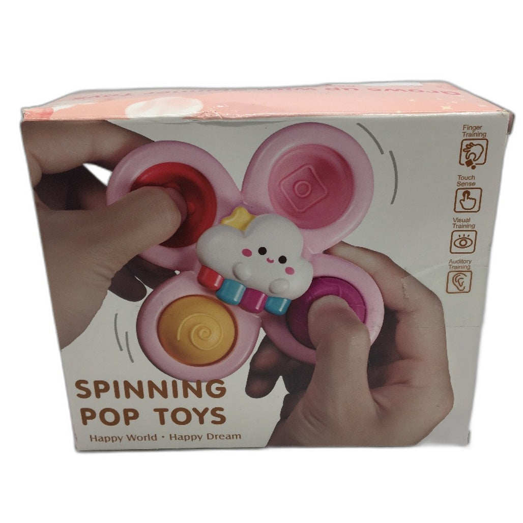 ALASOU 3 PCS Suction Cup Spinning Pop Sensory Bath Toy Spinner For Toddlers 12M+