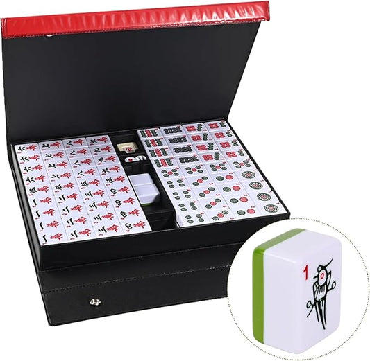 Tian Zhi Chinese Mahjong Ma Jiang Tiles Set With Carry Case Family Board Game