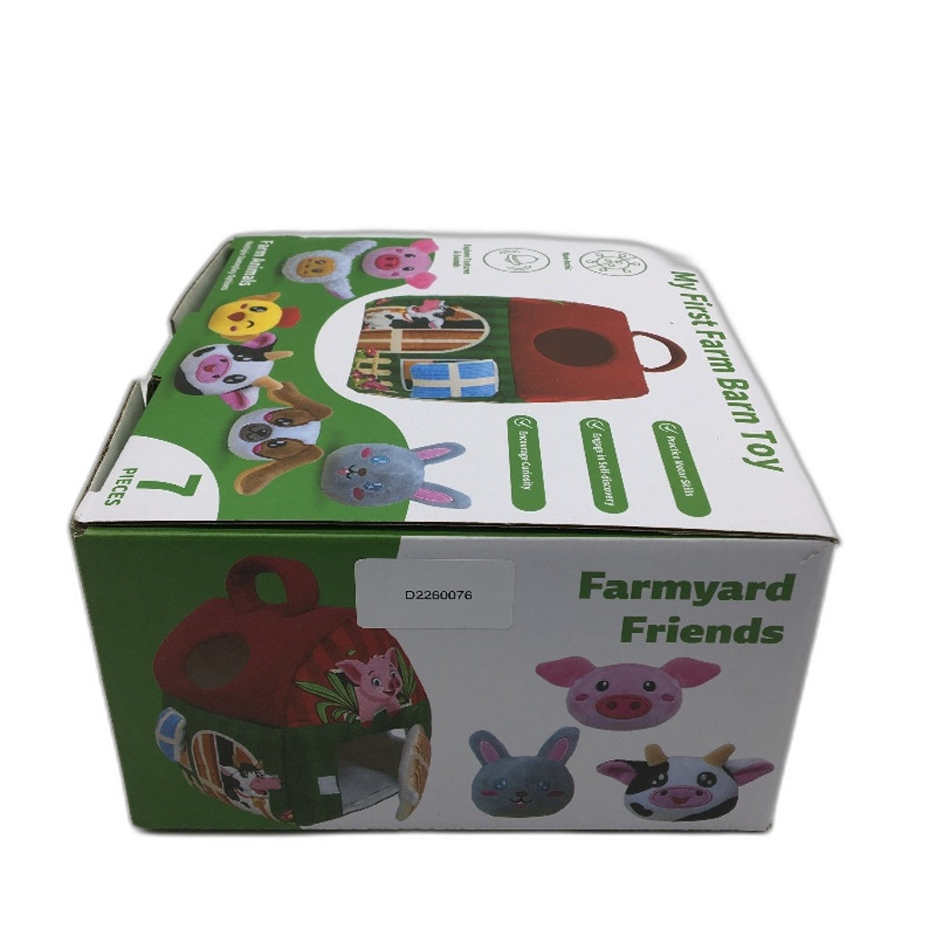 My First Farm Barn 7 PCS Soft Animals Plush Sensory Toy For Babies Toddlers