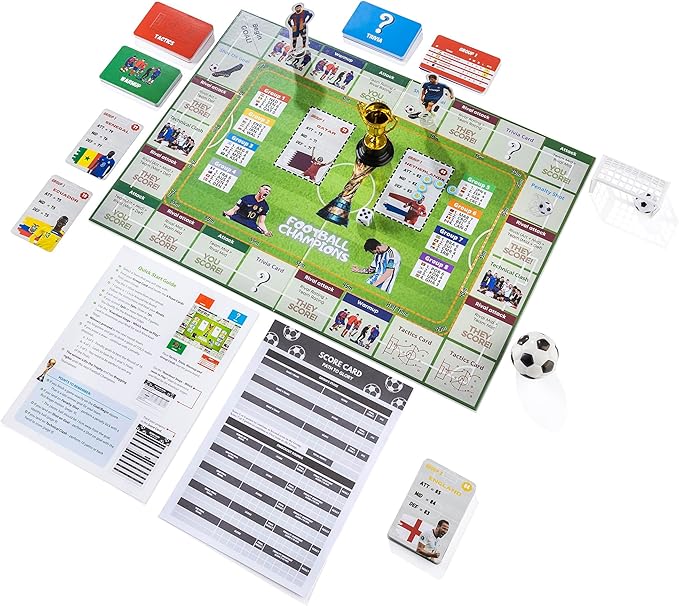 Football Champions Soccer Strategy Sports Trivia Family Board Game Kids Adults