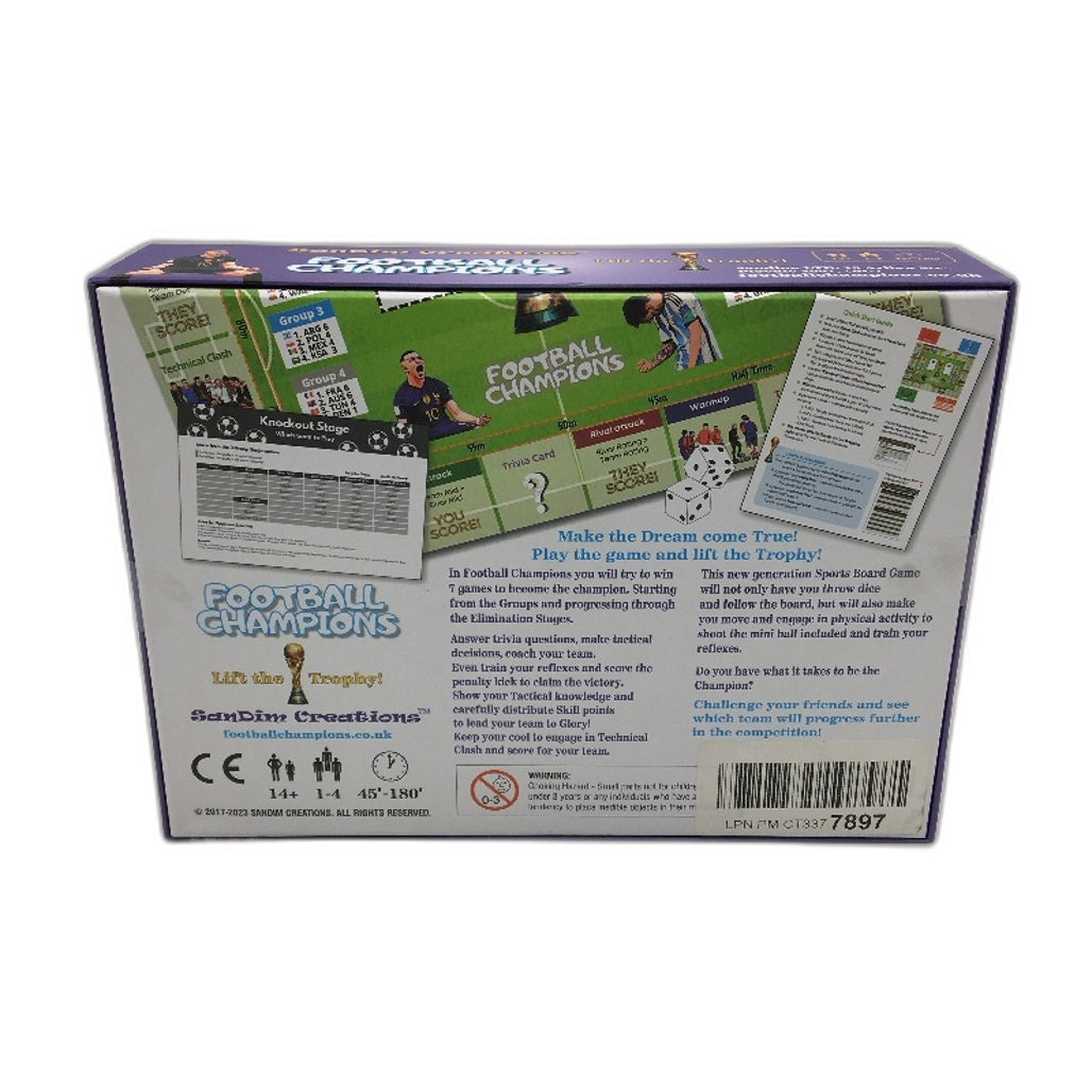 Football Champions Soccer Strategy Sports Trivia Family Board Game Kids Adults