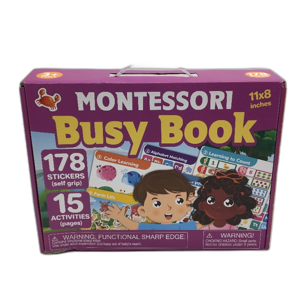QUOKKA My First Busy Book 15 Activities ABC Numbers Shapes Colours Montessori