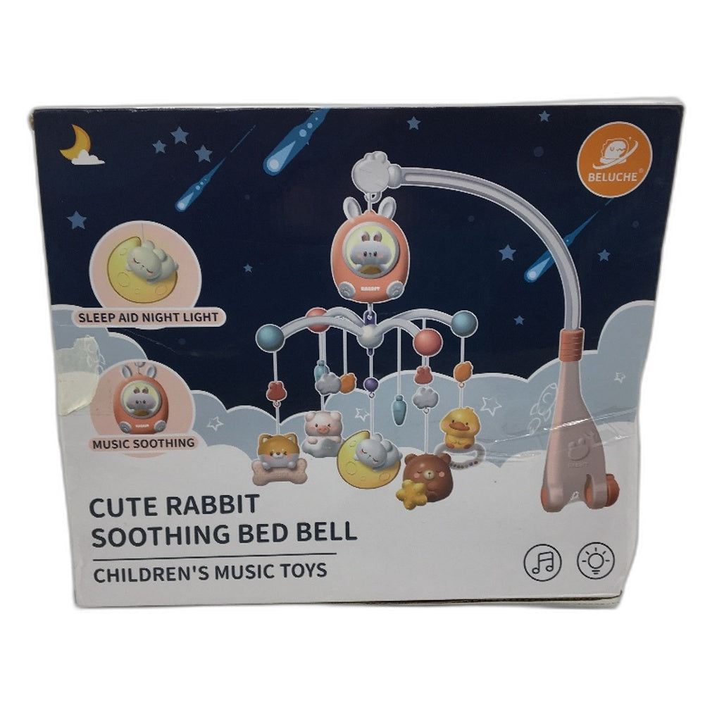 Beluche Baby Crib Mobile With Music & Night Light 360 Degrees Rotation Animals