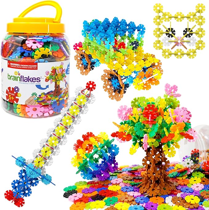 Brain Flakes 500 PCS Interlocking Plastic Disc Set Safe Creative Educational Toy
