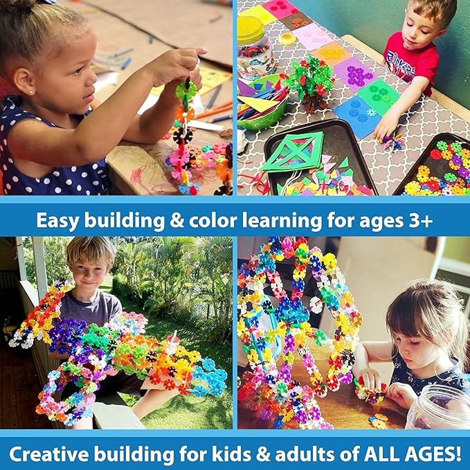 Brain Flakes 500 PCS Interlocking Plastic Disc Set Safe Creative Educational Toy