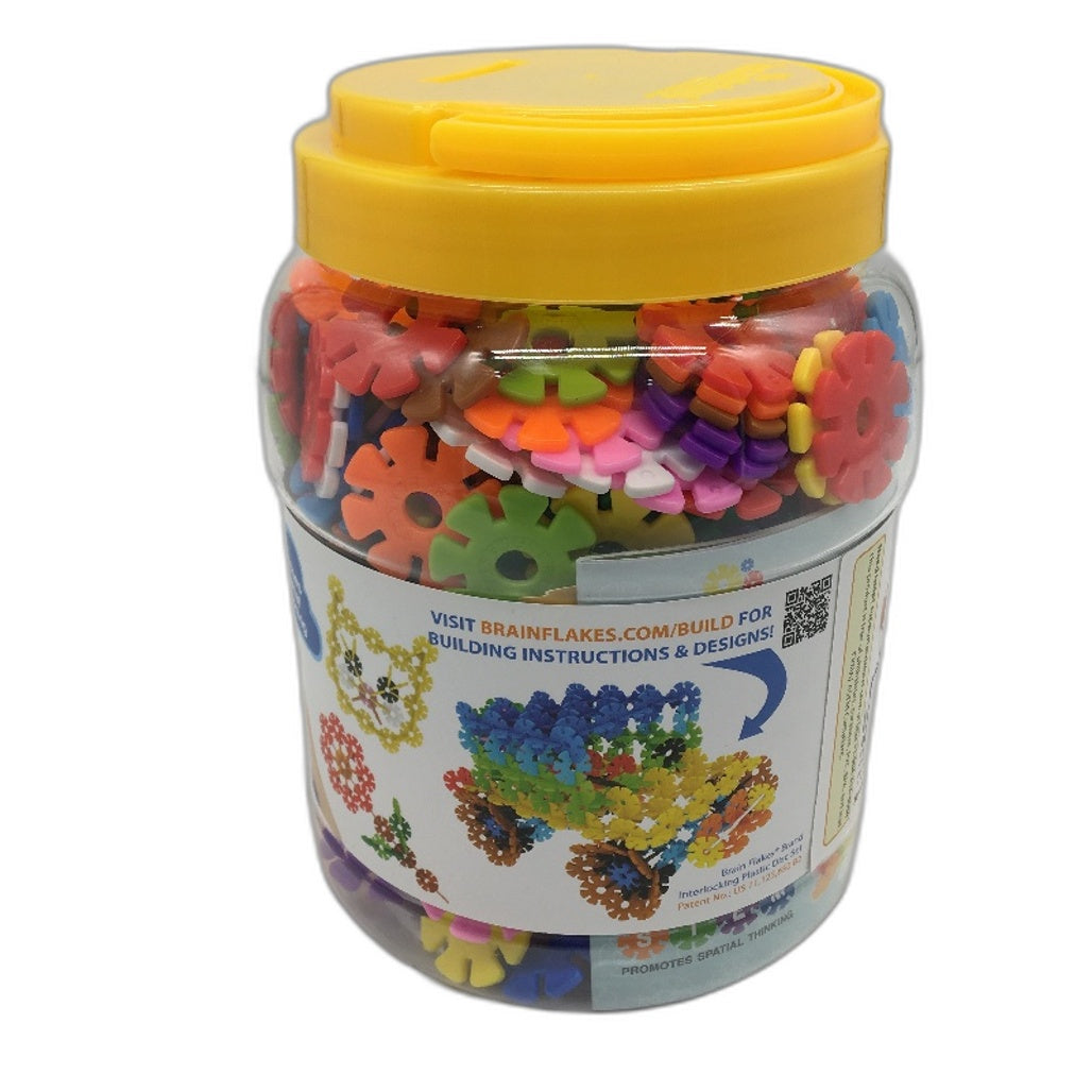 Brain Flakes 500 PCS Interlocking Plastic Disc Set Safe Creative Educational Toy