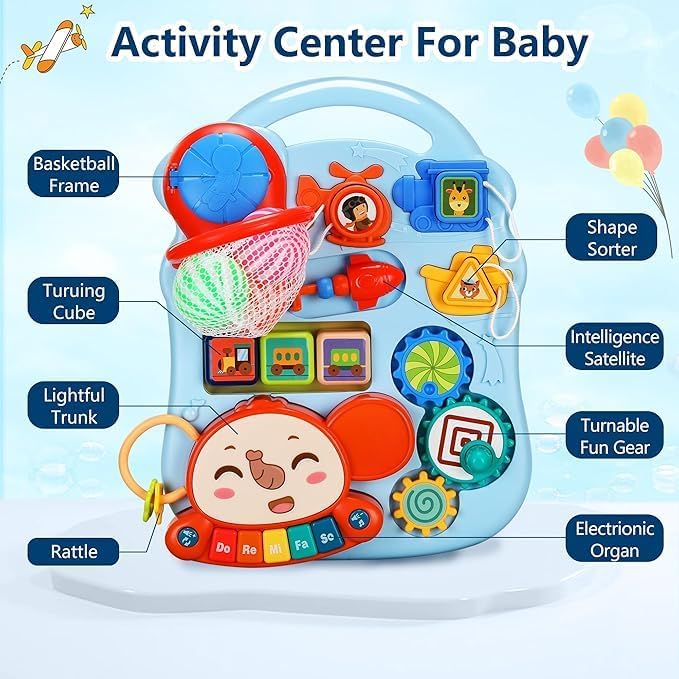 Baby Toddler 3 In 1 Walker & Music Stroller Activity Learning Centre Push Toys