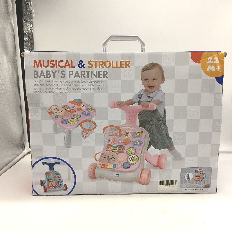 Baby Toddler 3 In 1 Walker & Music Stroller Activity Learning Centre Push Toys