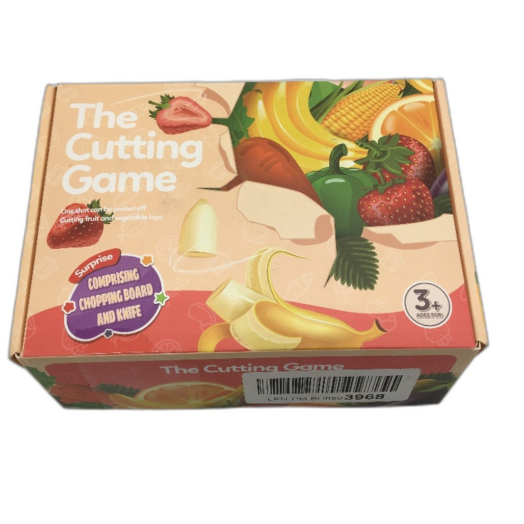 The Cutting Game Kids Kitchen Play Set Knife Chopping Board Fruit & Vegetables