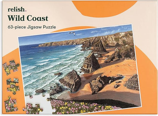 Relish Wild Coast 63PCS Beach Theme Jigsaw Puzzle For Early Stage Memory Loss