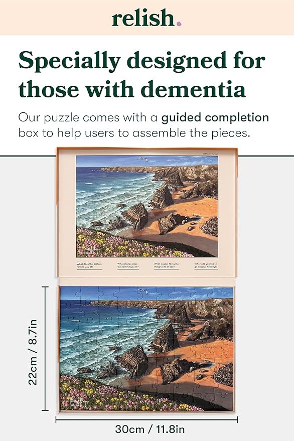 Relish Wild Coast 63PCS Beach Theme Jigsaw Puzzle For Early Stage Memory Loss