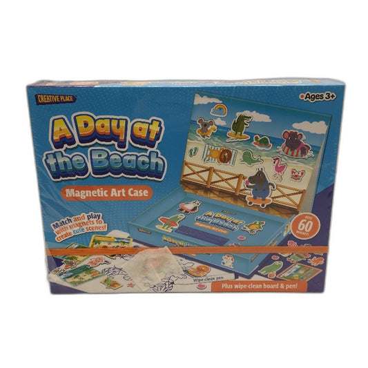 Creative Place A Day At The Beach Magnetic Art Case Over 60PCS Wipe Clean Pen