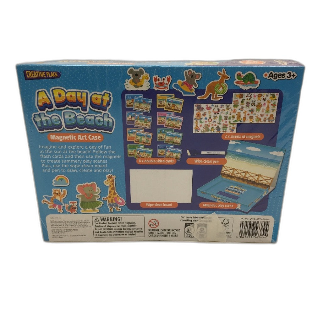 Creative Place A Day At The Beach Magnetic Art Case Over 60PCS Wipe Clean Pen