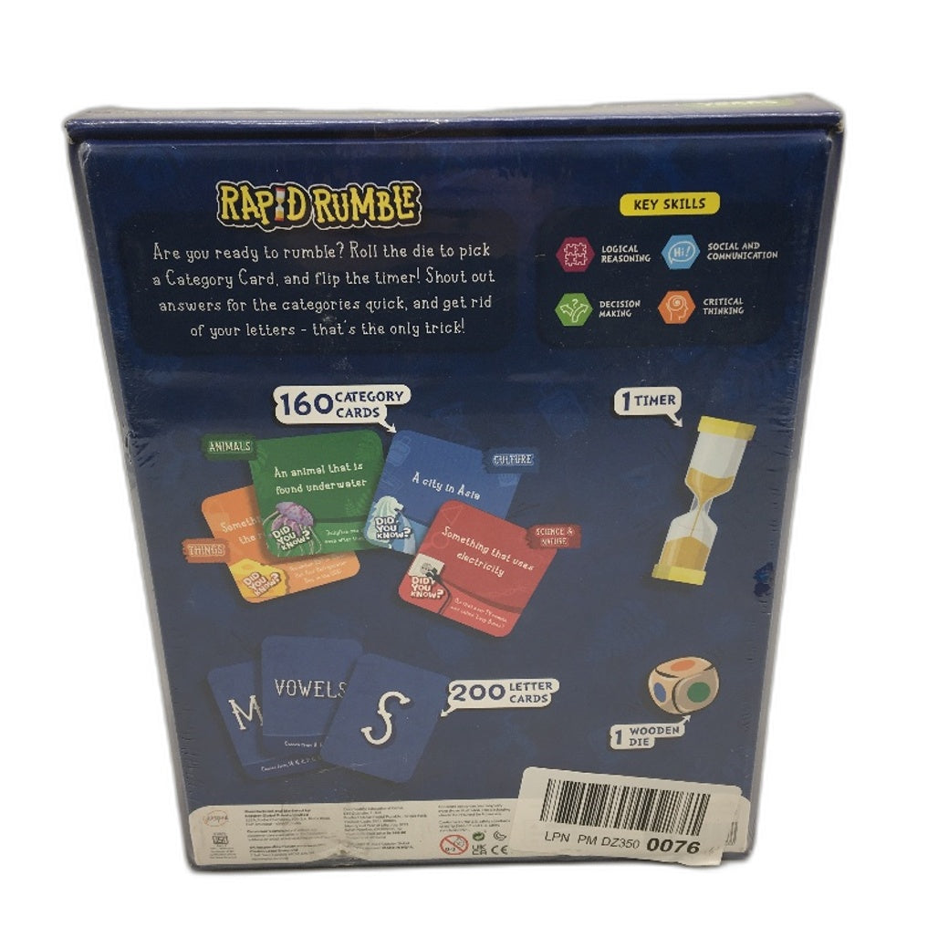 Skillmatics Rapid Rumble Category Board Game Family 2-5 Players For Age 6-99 NEW