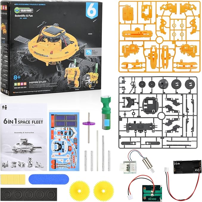 Solar Power Robot 6 Modes STEM Experiment Construction Kits Gift For Boys Age 8+
