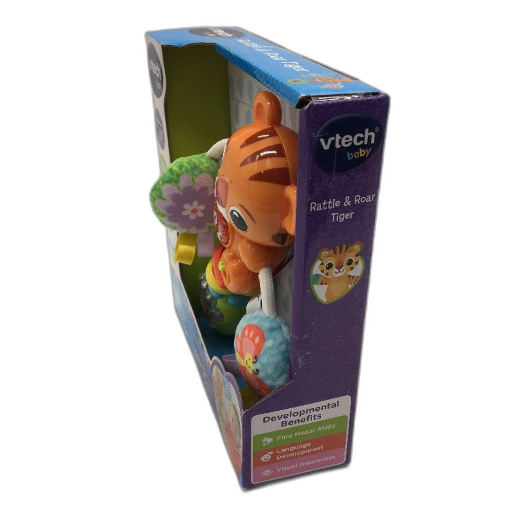 Vtech Baby Newborn Rattle&Roar Tiger Light Up Music Toy Sensory Fine Motor Skill