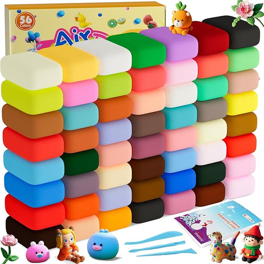 Artpar Air Dry Modelling Magic Clay 56 Colours Soft Ultra Light Sculpting Set