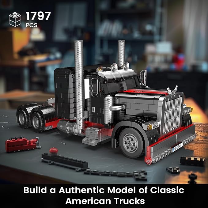 Mould King 10037 Technik American Truck Car Model Building Blocks 1797PCS Age14+
