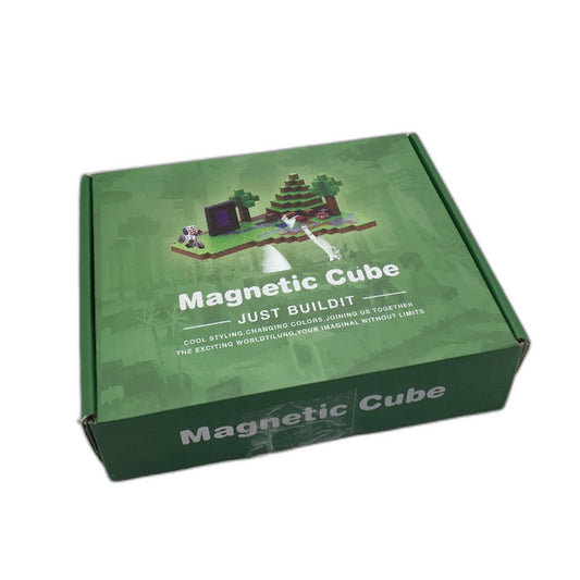 Magnetic Building Blocks 100 PCS Minecraft Style Magnet Cubes Sensory Toy Age 3+