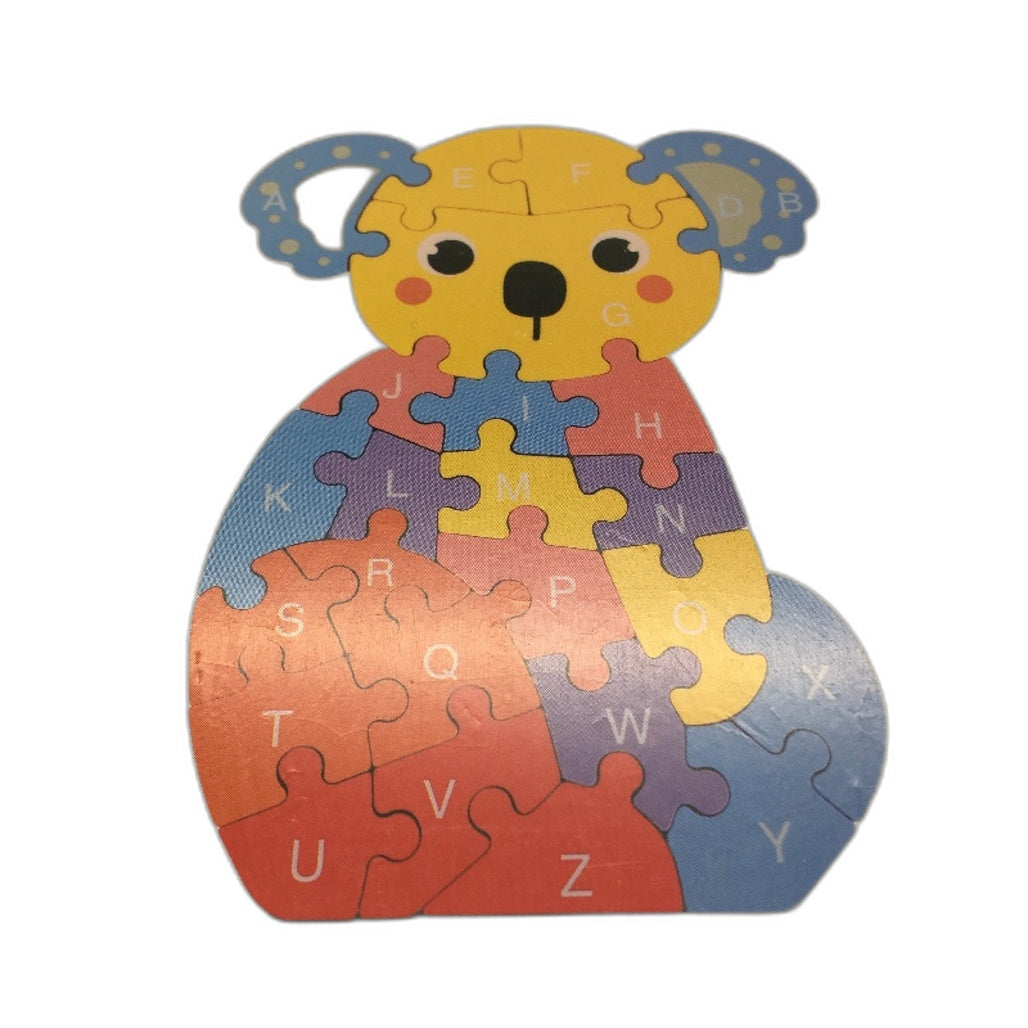 Little Town Game Time 2 Pack Wooden Animal Puzzle Lion & Koala Baby Toy Age 18M+