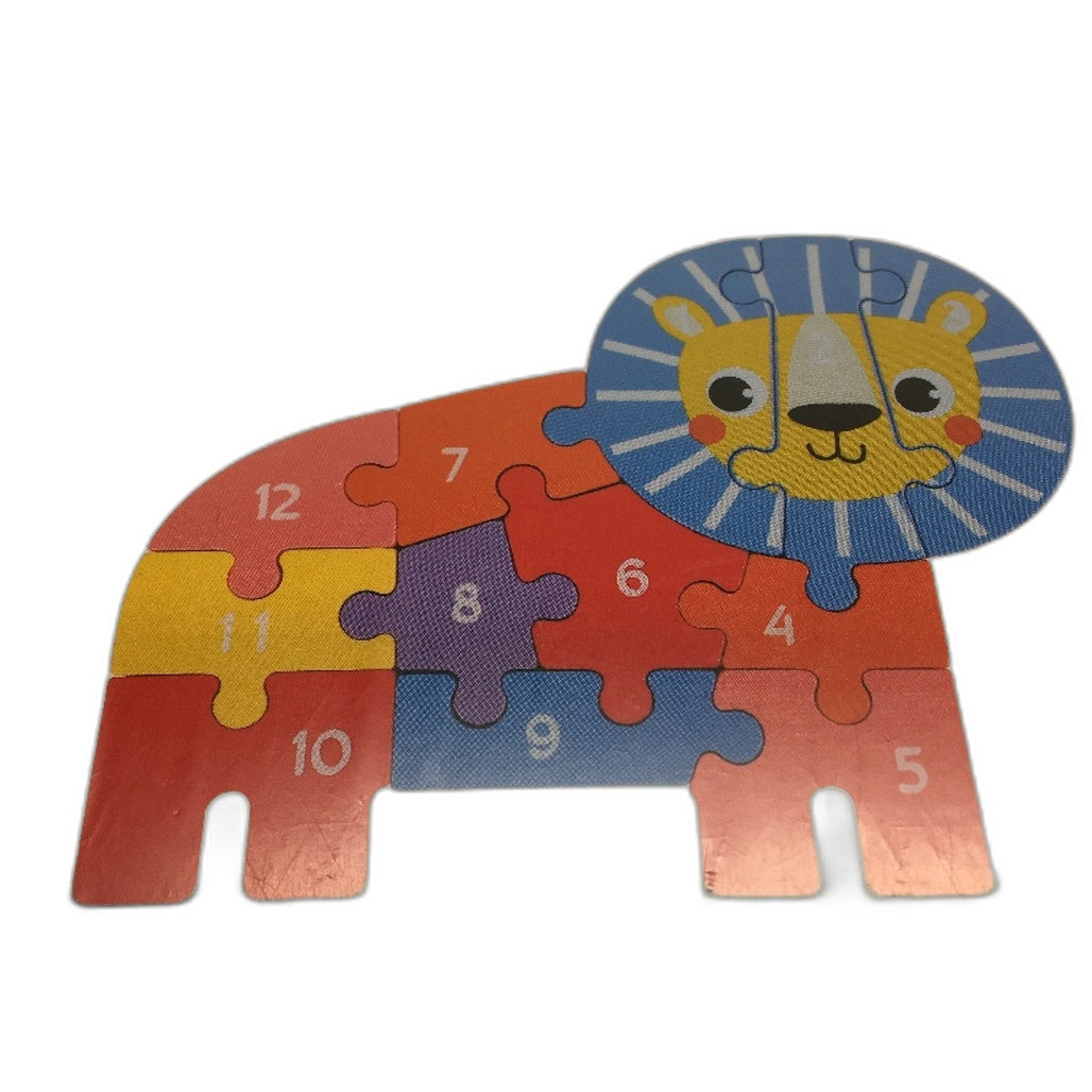 Little Town Game Time 2 Pack Wooden Animal Puzzle Lion & Koala Baby Toy Age 18M+